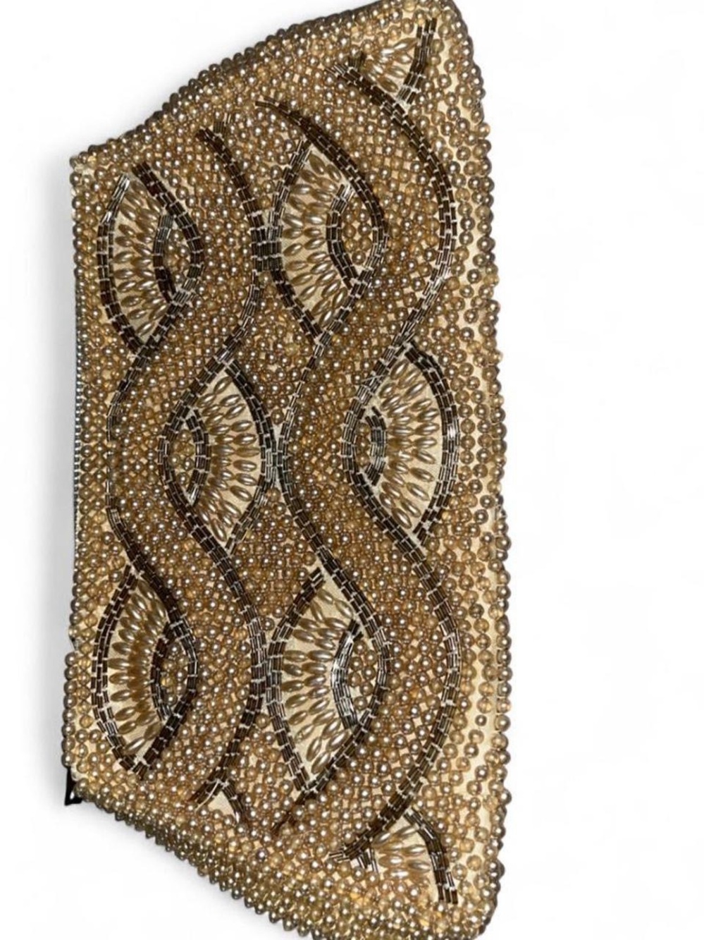 Gold Beaded Key & Card Holder